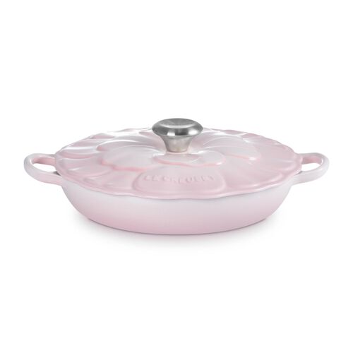 Le Creuset Petal Shallow Casserole 26cm - Shell Pink